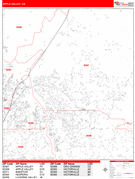 Apple Valley Digital Map Red Line Style